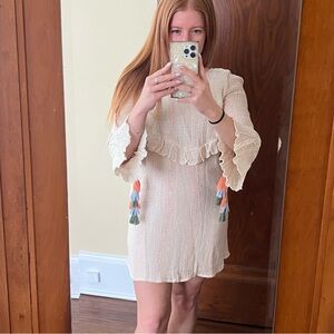 Zara Beige Knit Mini Dress